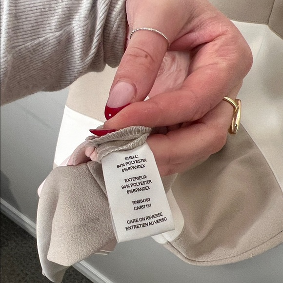 Sleeveless Striped Dress - White, Tan, and Pink - Picture 8 of 9